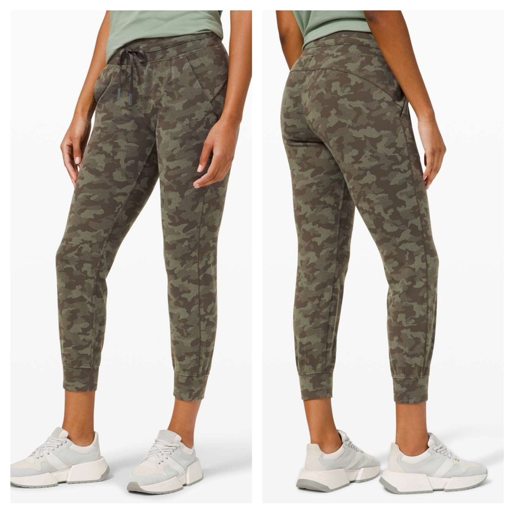 Lululemon‎ Ready to Rulu Jogger 29" Heritage Camo Dark Olive Green Twill sz 4